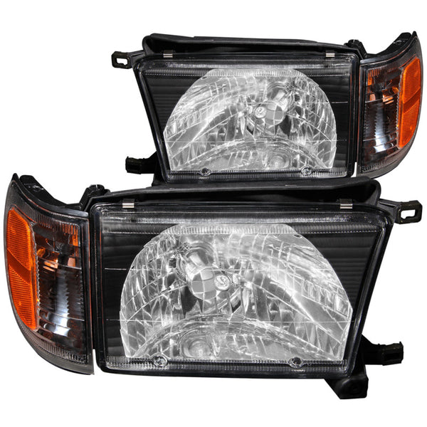 ANZO Crystal Headlights Black Housing Clear Lens  Toyota 4Runner 1999-2002