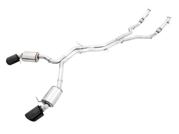 AWE Tuning Audi B9.5 RS5 Non-Resonated Touring Edition Cat-Back Exhaust w/ Black Tips