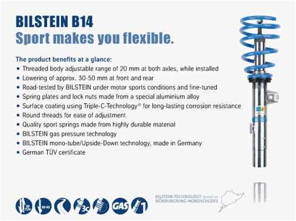 Bilstein B14 Suspension Kit for 2007 Mini Cooper Base Hatchback