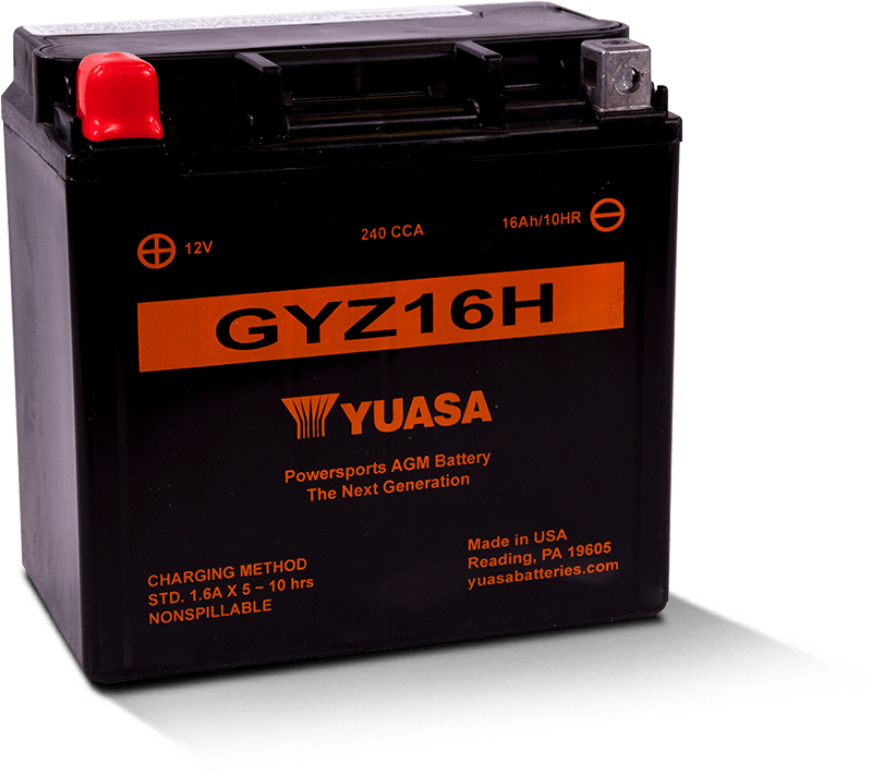 Yuasa GYZ16H High Performance Maintenance Free AGM 12-Volt Battery