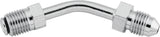 Twin Power Chrome Brake Fitting Male 3/8-24 Inverted Flare to AN-3 Male 45 Degree Adaptor Tube
