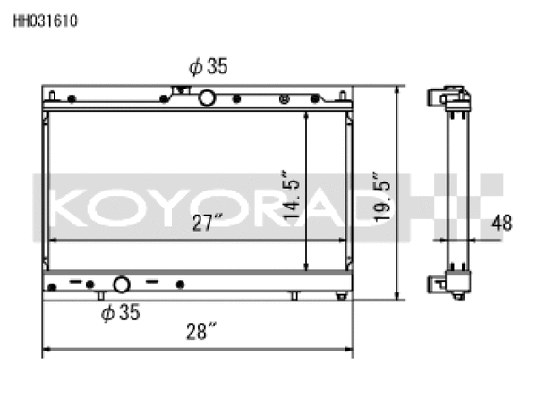 Koyo 03-07 Mitsubishi Evolution 8/9 2.0L Turbo (MT) Radiator