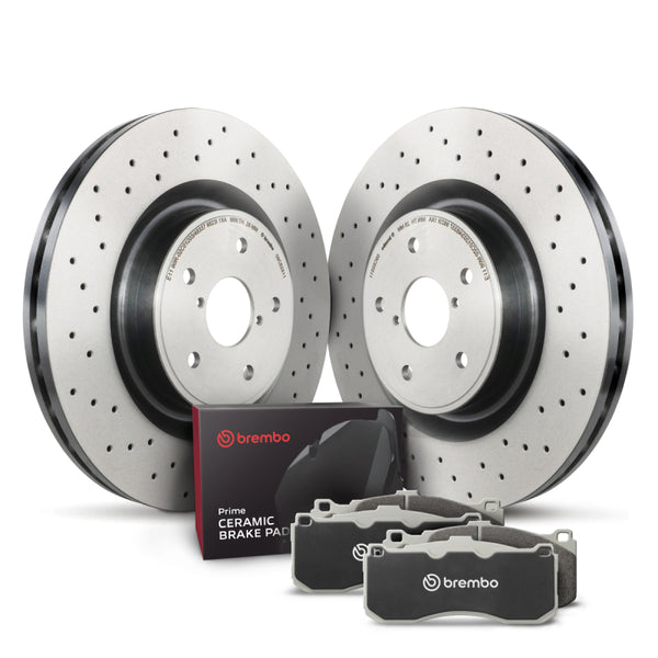 Brembo OE Front Disc Brake Kit - Premium Brake Rotors & Pads