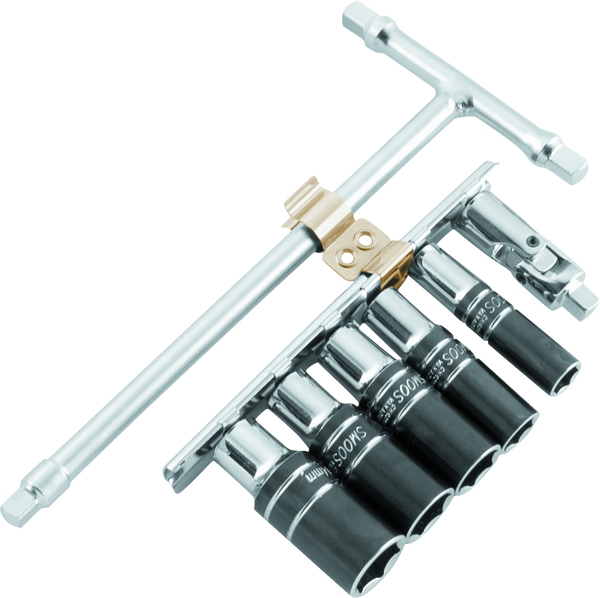 BikeMaster 1/4" Drive T-Handle Wrench Set  Metric 6-Point Sockets (8, 10, 12, 13, 14mm)