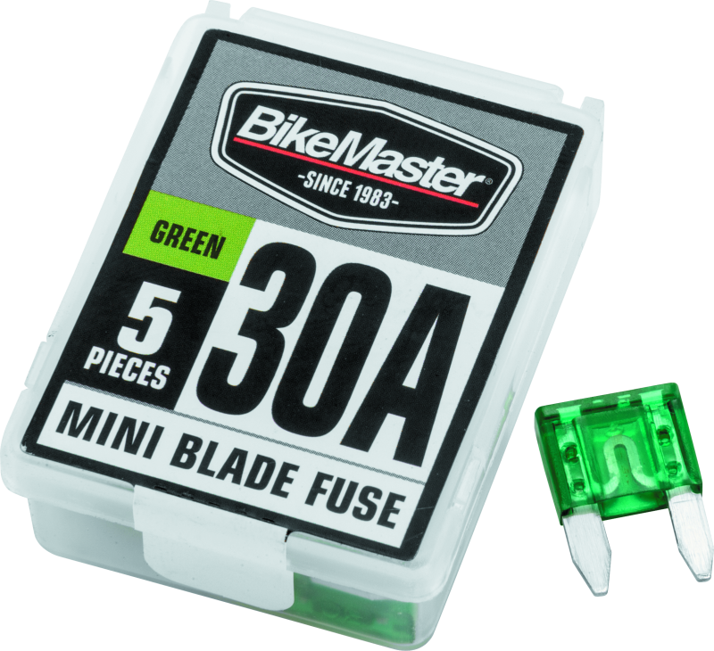 BikeMaster 5Piece 30A Replacement Mini Blade Fuse