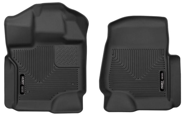 Husky Liners 2015-2023 Ford F-150 Super/Super Crew Cab WeatherBeater Black Front Floor Liners