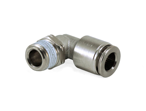 Air Lift Swivel Elbow Fitting  1/8" MNPT to 1/4" Push-To-Connect (PTC)
