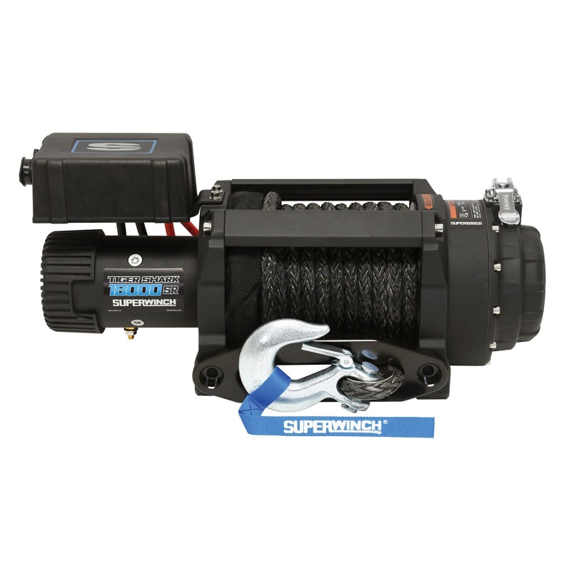 Superwinch 18000 LBS 12V DC 33/64in x 79 ft Synthetic Rope Tiger Shark 18000SR Winch