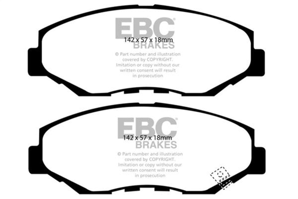 EBC Greenstuff Front Brake Pads for 13-15 Acura ILX 1.5 Hybrid
