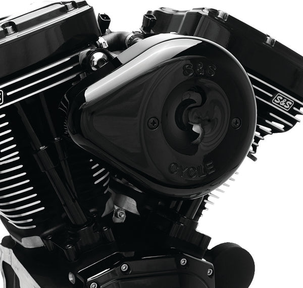 S&S Cycle 2017+ M8 Models Stealth Air Cleaner Kit w/ Black Teardrop Cover