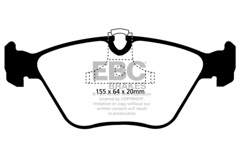 EBC 04-06 BMW X3 2.5 (E83) Yellowstuff Front Brake Pads