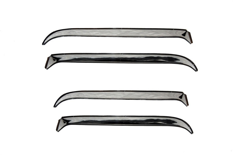 AVS 07-18 Jeep Wrangler Ventshade Front & Rear Window Deflectors 4pc - Chrome