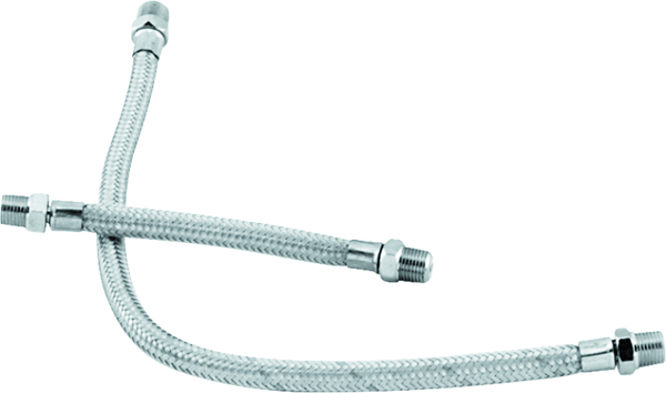 Bikers Choice Braided Stainless Rocker Box Oil Line Set for Harley-Davidson Shovelhead 19661984 (Replaces H-D 62783-66A)