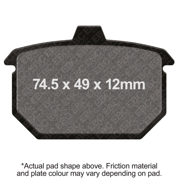 EBC 82-83 Harley-Davidson Dyna FXD/FXDL/FXDWG/FXR (Twin Girling Caliper) Rear Right FA-SFA-TT-X Pads