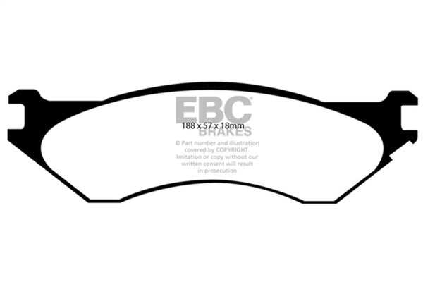EBC Yellowstuff Rear Brake Pads for 2006-2011 Dodge Ram 1500 Mega Cab 2WD