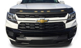 AVS 15-22 Chevy Colorado Aeroskin Low Profile Hood Shield w/ Lights - Black