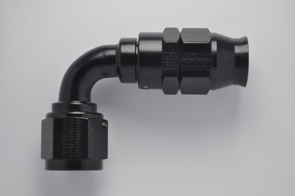 Fragola -8AN 90 Degree Black Hose End for PTFE Hose