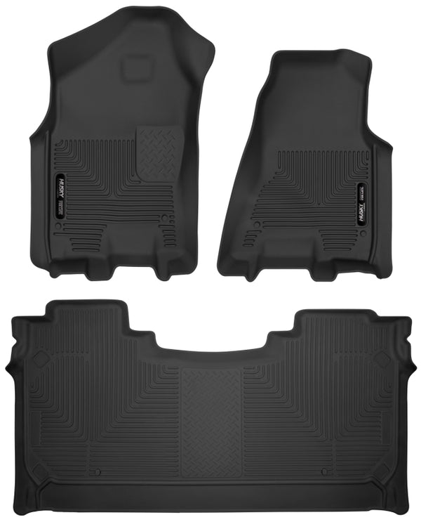 Husky Liners X-Act Contour Floor Liners for 2019-2022 Dodge Ram 1500 Crew Cab - Black