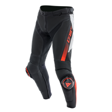 Load image into Gallery viewer, Dainese Super Speed Perforated Leather Pants Black/White/Red-Fluorescent Size - 50