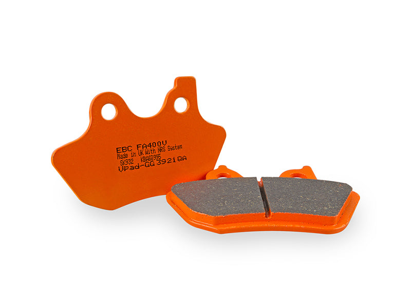 EBC 79-81 H-D Sportster XLH 1000 (w/Twin Frt Caliper) Front Left/Right Semi-Sintered V Brake Pads