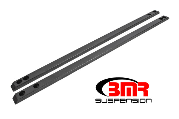 BMR Super Low Profile Chassis Jacking Rails for 2015-2023 S550 Mustang - Black Hammertone