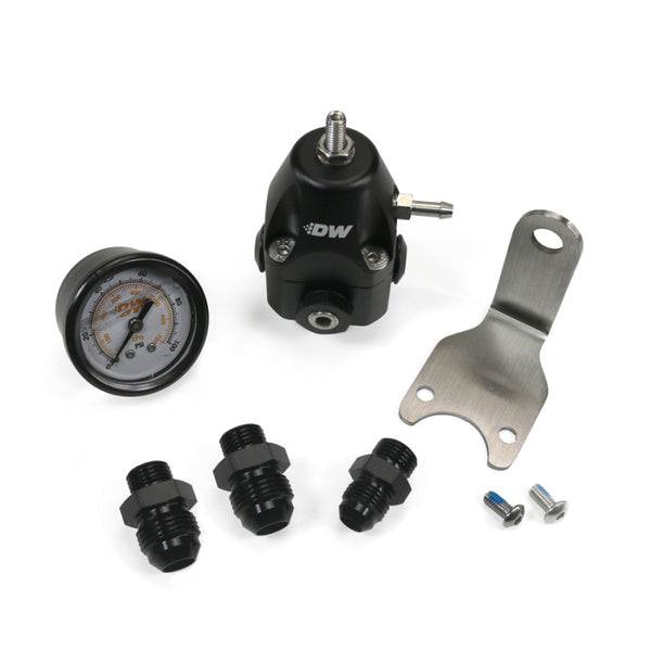 DeatschWerks DWR1000C Adjustable Fuel Pressure Regulator Kit - Anodized Black