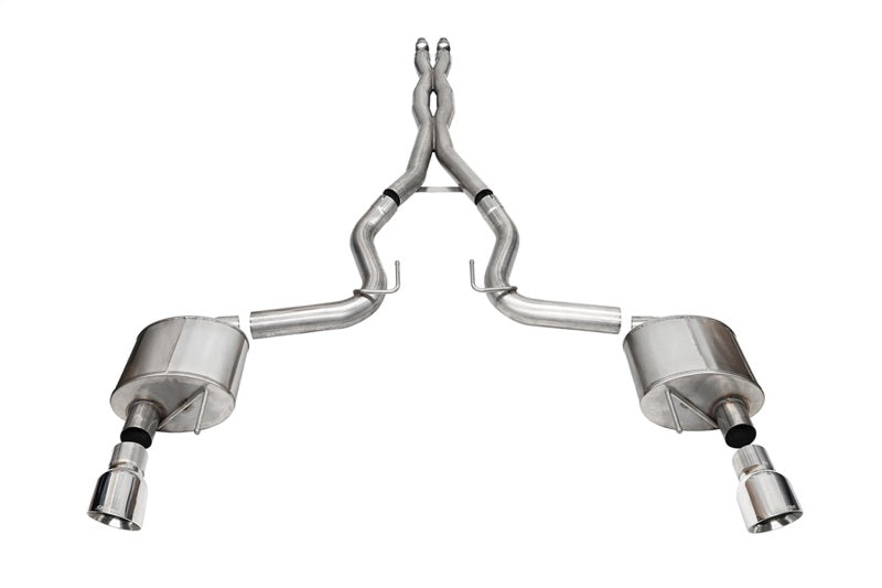 Corsa 2024 Ford Mustang GT Xtreme Cat-Back Exhaust Sys. 3.0in Dual Rear Exit w/4.5in Pro Series Tips