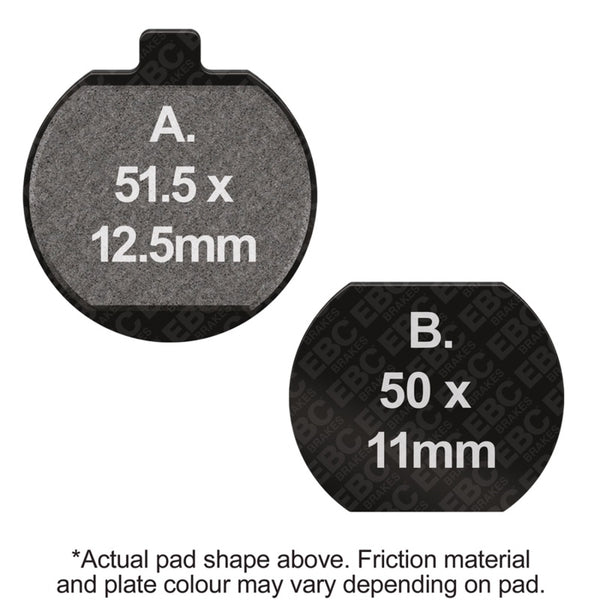 EBC 72-73 Kawasaki S2 A 350cc Front Left/Right FA-SFA-X Brake Pads