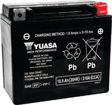 Yuasa YTX20HL-PW Maintenance Free AGM 12-Volt Battery