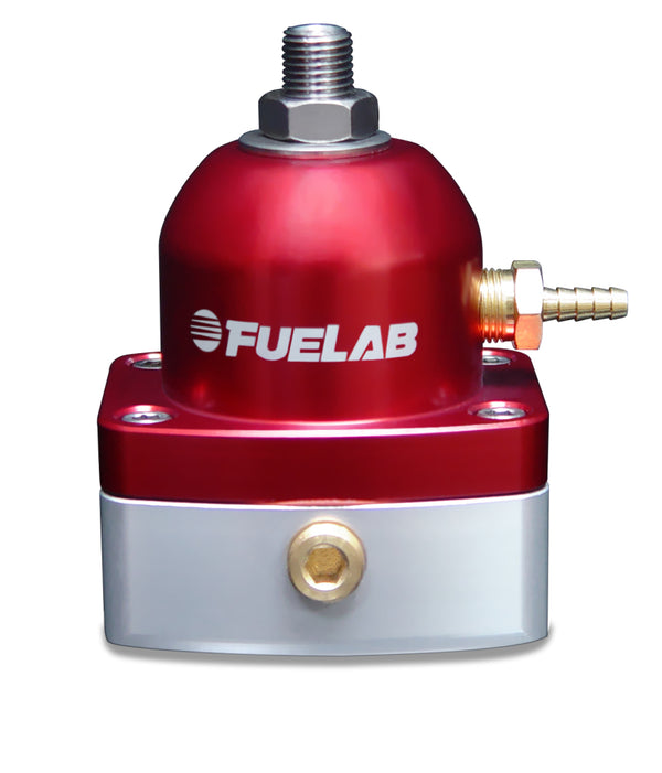 Fuelab 535 EFI Adjustable Mini Fuel Pressure Regulator 25-90 PSI with -6AN Inlets and Return - Red