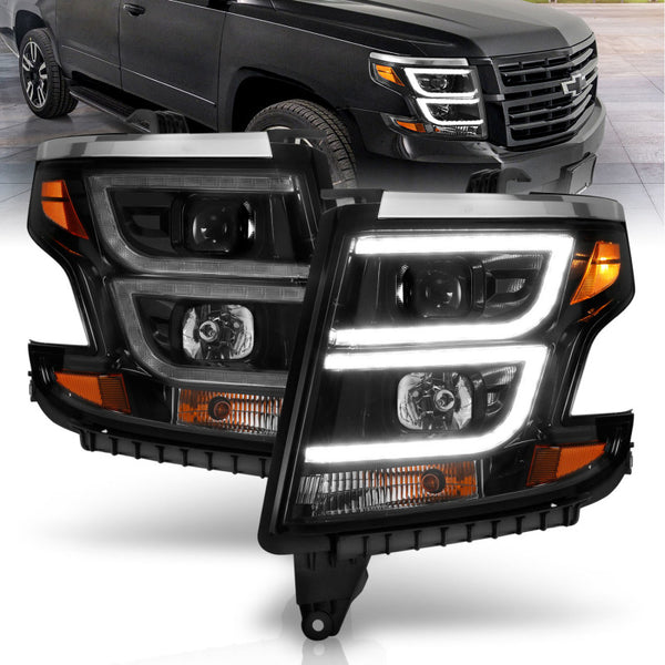 ANZO Black Projector Headlights with DRL for 20152020 Chevy Tahoe