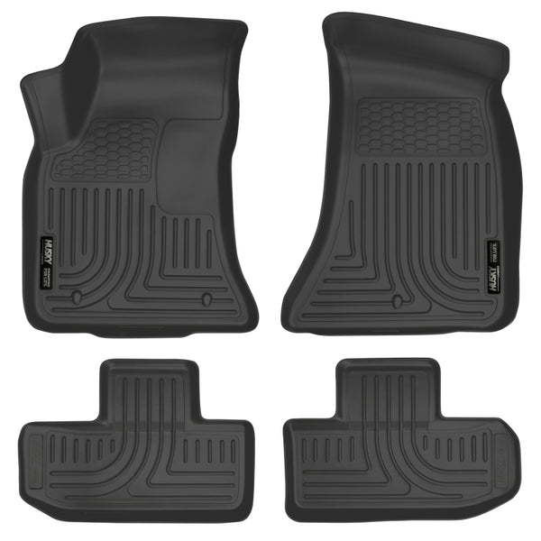 Husky Liners Black Floor Liners for 2016-2022 Dodge Challenger (RWD) - Front & Second Row