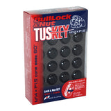 Project Kics 16 LUGS + 4 LOCKS Tuskey Black Bullock And Nut Set - 14X1.50