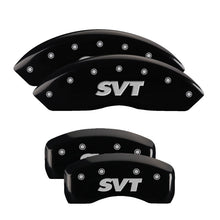 Load image into Gallery viewer, MGP 4 Caliper Covers Engraved Front &amp; Rear SVT Black finish silver ch