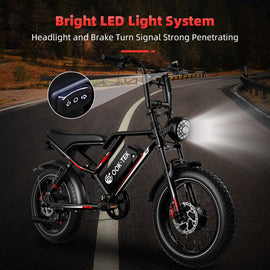 S8-Single 7 Speed 20inch Electric City Bike 48V 25AH Single Motor E-Bike Electric Fat Tire