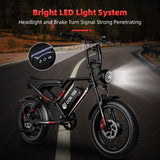 S8-Single 7 Speed 20inch Electric City Bike 48V 25AH Single Motor E-Bike Electric Fat Tire