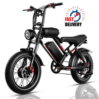 S8-Single 7 Speed 20inch Electric City Bike 48V 25AH Single Motor E-Bike Electric Fat Tire
