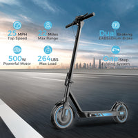 V10 PRO Electric Long Range Scooter 500W Motor 36V 15Ah Battery – 10" Air Tires, Foldable Design & 3-Speed Modes