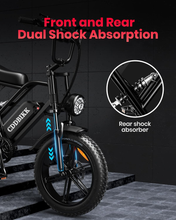 Load image into Gallery viewer, G60 Electric Bike 1000W Motor 48V 20Ah Battery – 20×4" Off-Road Fat Tire eBike with Shimano 7-Speed &amp; Dual Disc Brakes