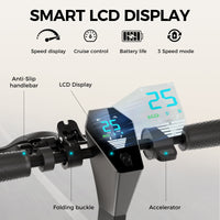 V10 PRO Electric Long Range Scooter 500W Motor 36V 15Ah Battery – 10" Air Tires, Foldable Design & 3-Speed Modes