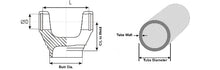Load image into Gallery viewer, 2-28-577 Driveshaft Tube Weld Yoke 1310 series fits 2.00&quot; D x 0.095&quot; Wall Tube