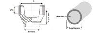 Load image into Gallery viewer, 2-28-3187 Driveshaft Tub Weld Yoke 1310 Series fits 1.750&quot; D x 0.095&quot; Wall Tube