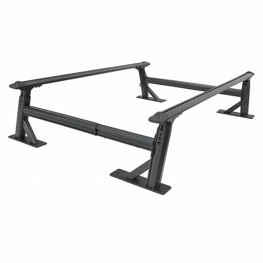 No-Drill Aluminum Truck Bed Rack – Universal Adjustable JP-BR104FX