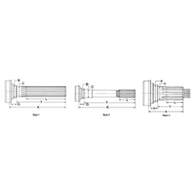 Load image into Gallery viewer, 3-53-751 Splined Midship Tube Shaft 1.50&quot; x 16 Splines fits 3.00 D x .083 W Tube