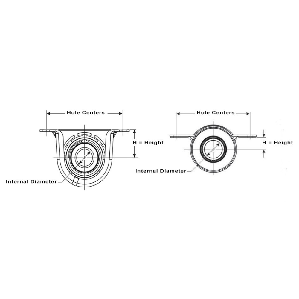 Front Center Support Bearing — Fits 2007-2014 Ford Edge & 2007-2013 Mazda CX-9 | OEM# 7T4Z-4R602-A Replacement
