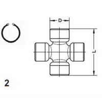 40100-S10-A01 Staked Universal Joint fits 1997-2001 Honda CR-V Edix Nissan Fuga