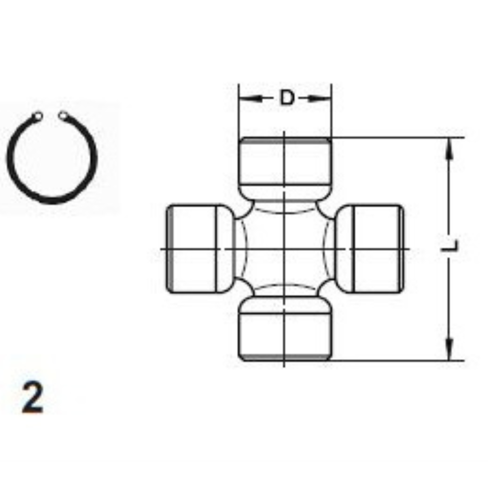 40100-S10-A01 Staked Universal Joint fits 1997-2001 Honda CR-V Edix Nissan Fuga