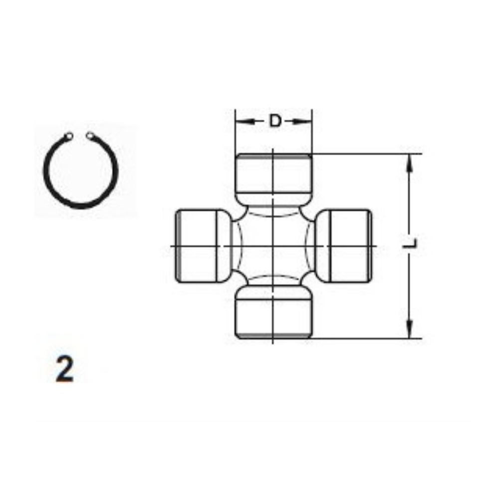 240-0448 Greasable Combination Universal Joint Convert Series 1330 to 1350
