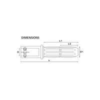 AD-6-6A Male to Female Adaptor 6 Inner Splines 1 3/8" 6 Outer Splines 1 3/4" PTO