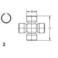 30516E1 Universal Joint 22mm x 54mm for Massey Ferguson Weasler PTO Agricultural